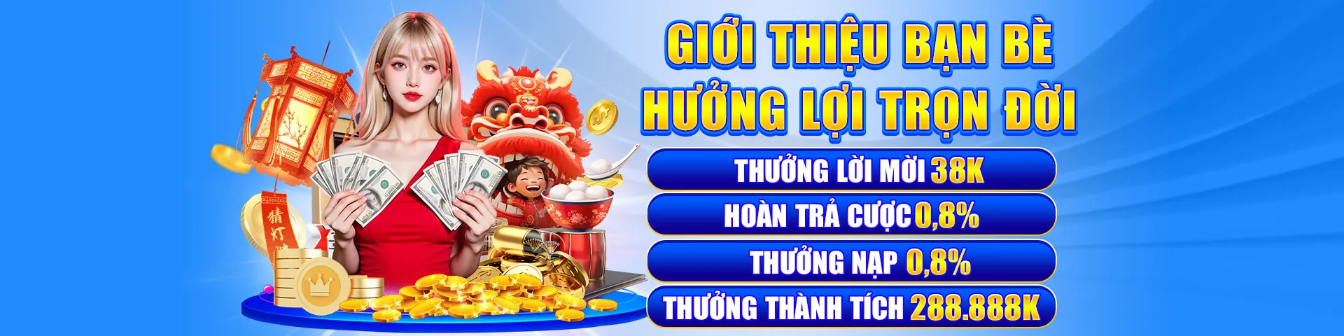 Hình ảnh tiền thưởng chào mừng cho người chơi mới